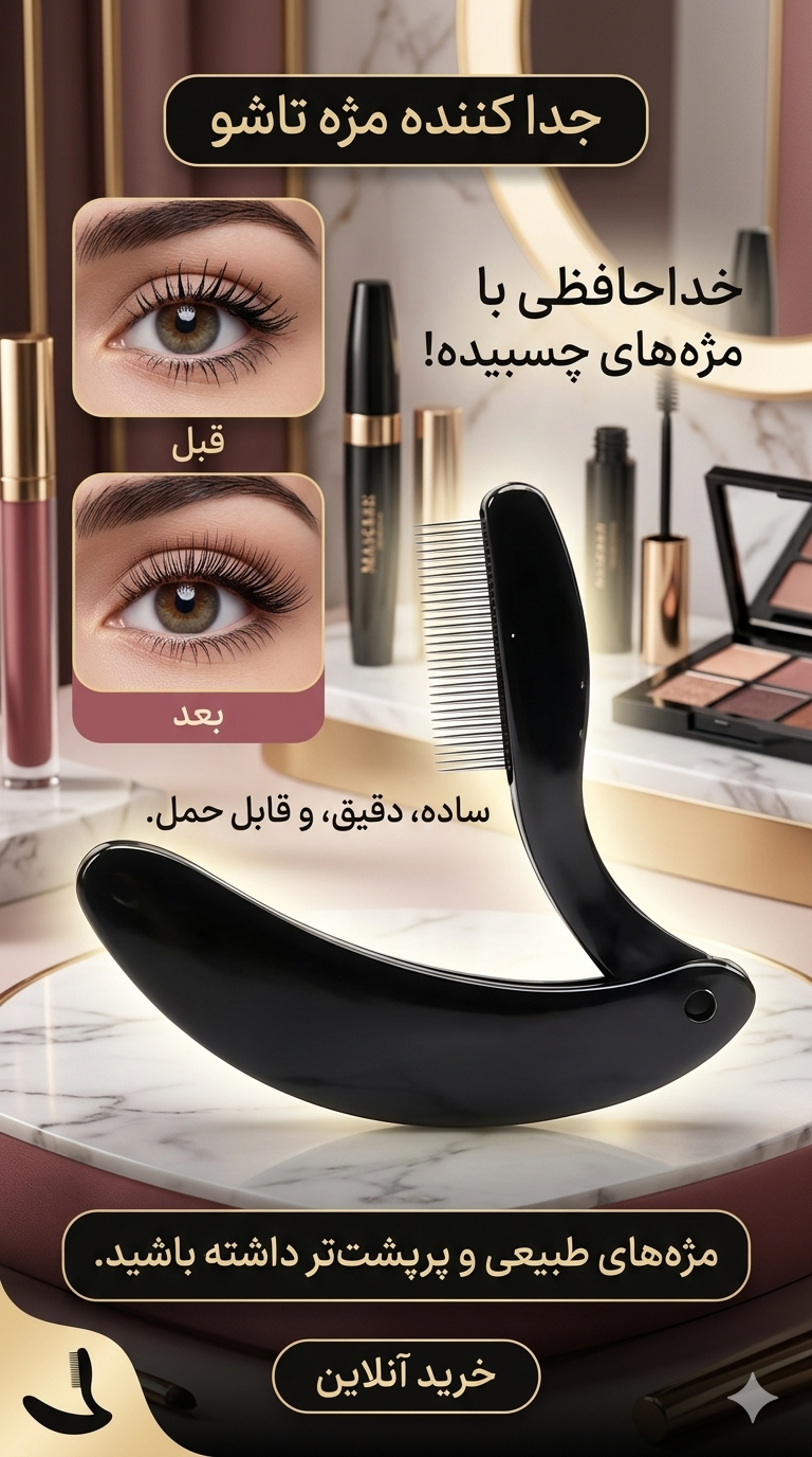 جدا کننده ی مژه و ابرو تاشو